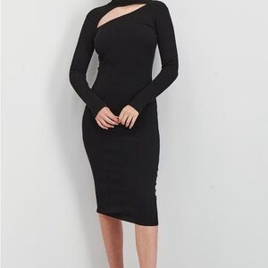 Forever 21 Black Cut-Out Dress